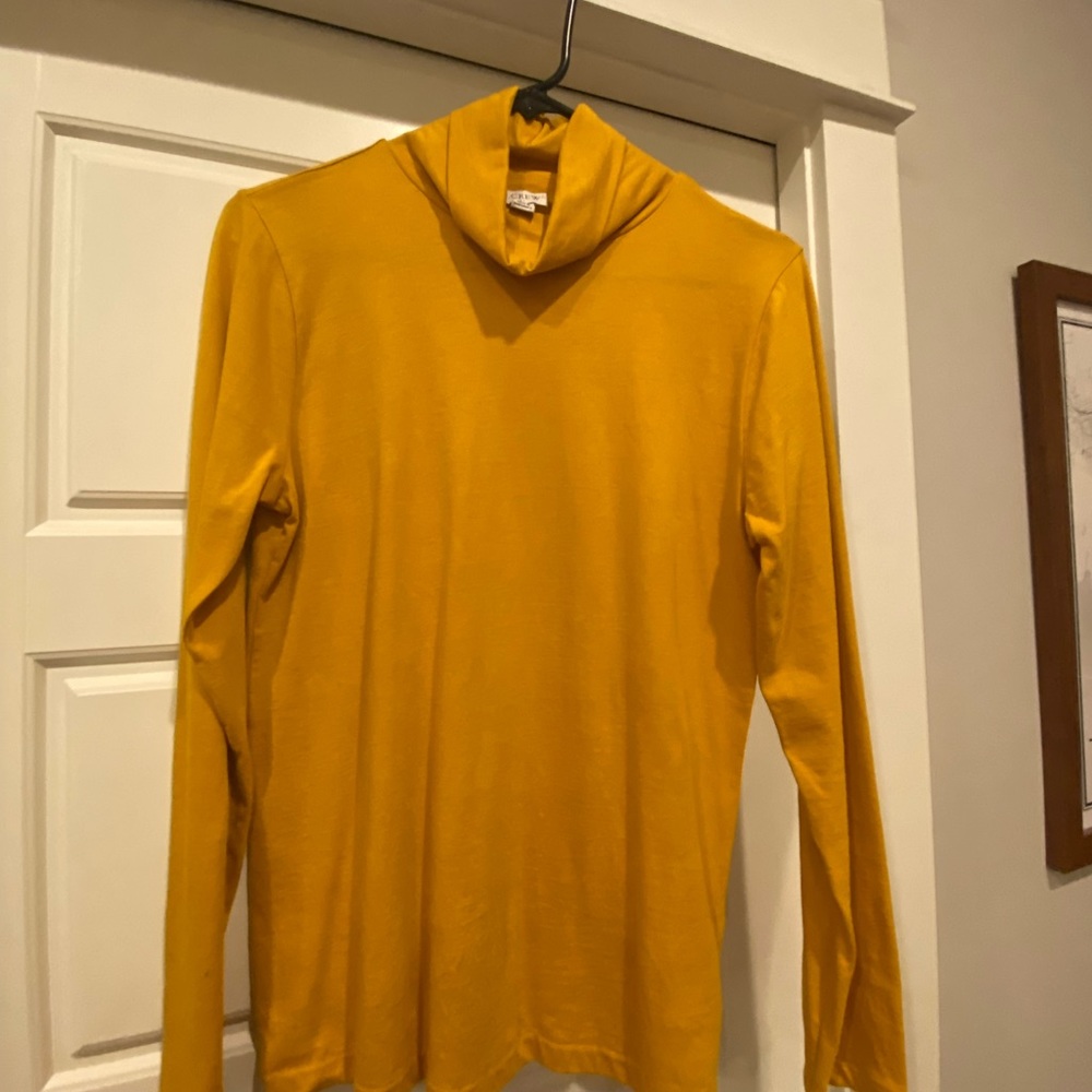 Jcrew tissue turtleneck size small - yellow/gold